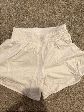 lululemon athletica White Elastic-Waist Athletic Shorts
